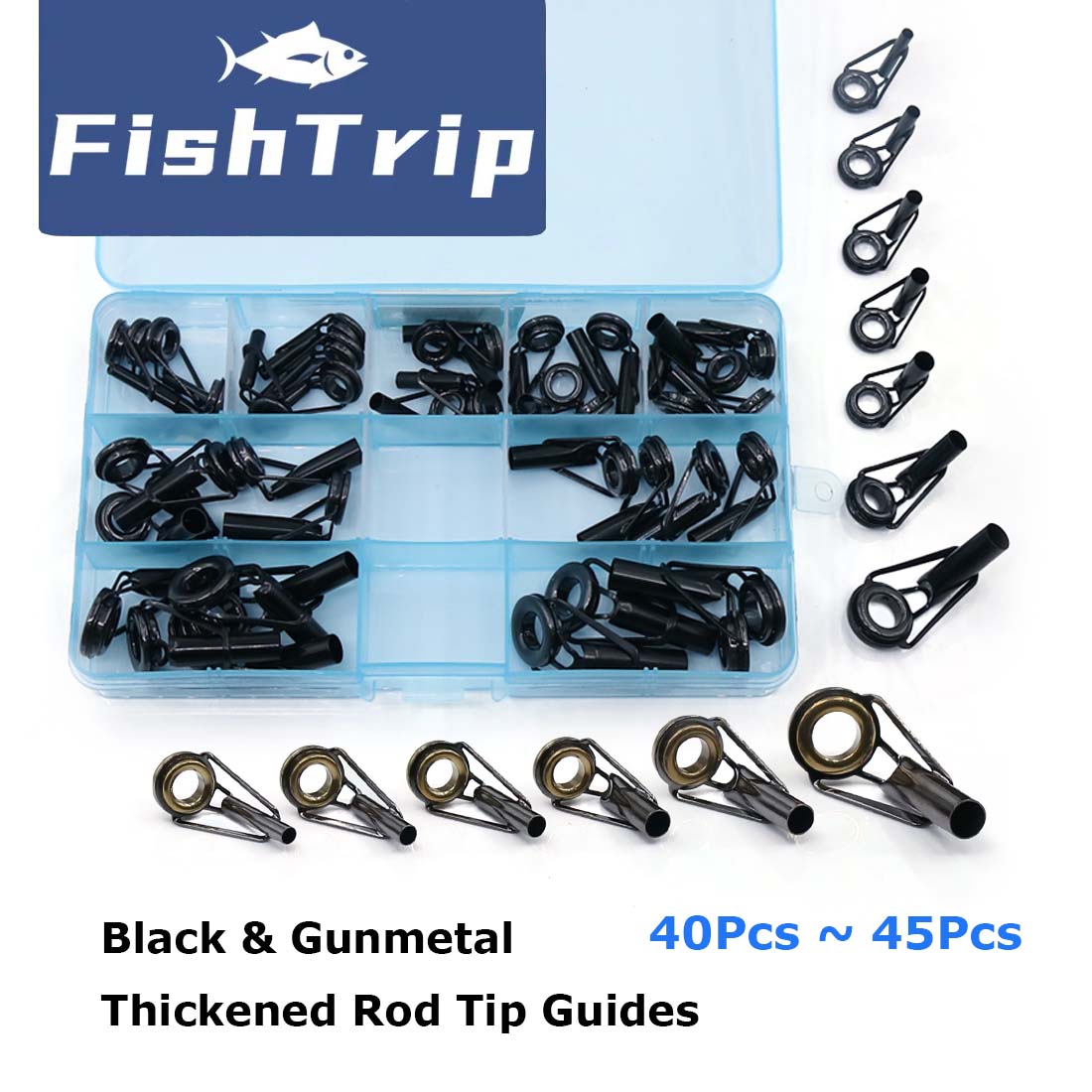 Fishing Rod Tip Replacement - FishTrip Rod Tip Repair Kit 5~50pcs