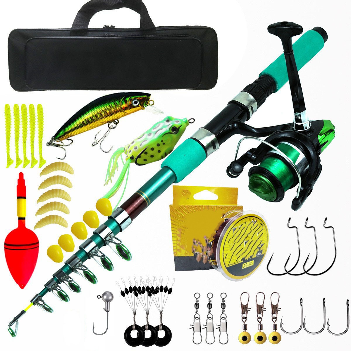 Fishing Rod Spinning - Portable Ultralight Carp Telescopic Spinning Rod