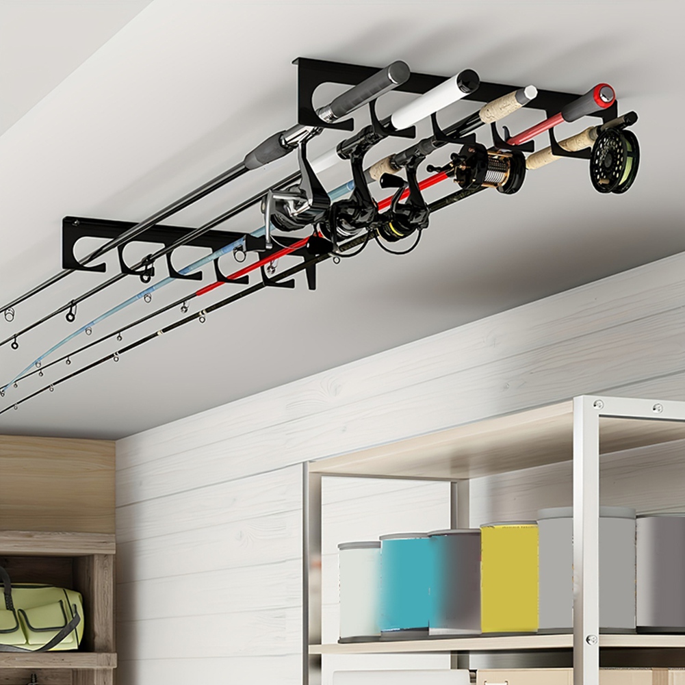 B48B-Wall/Ceiling Mount Fishin - Fishing Rod Rack ulasan dan harga