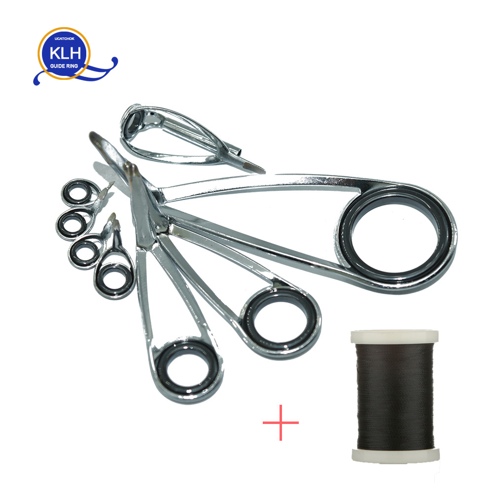 8pcs/Kit KLH Bracket Stainless - Fishing Rod Building Kit ulasan dan harga