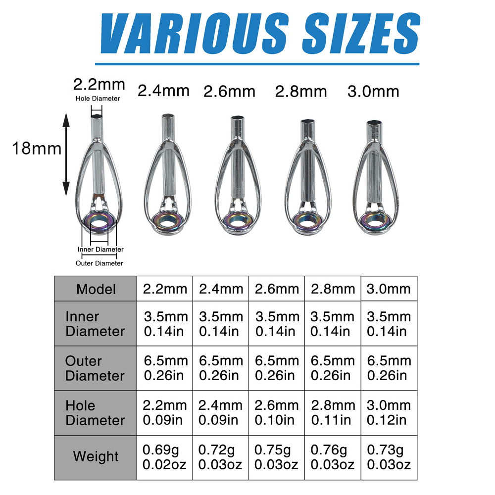50/100PCS Fishing Rod Tips Rep - Fishing Rod Tip Replacement ulasan dan harga