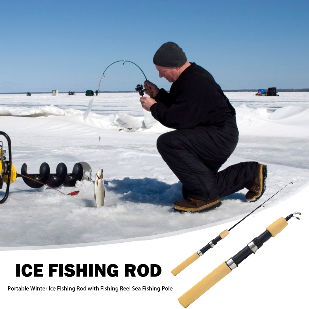 Ice Fishing Rod Portable Spinn - Fishing Rod Ice ulasan dan harga