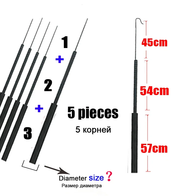 4.1mm-6.4mm 5 pieces Fishing r - Fishing Rod Tip Replacement ulasan dan harga