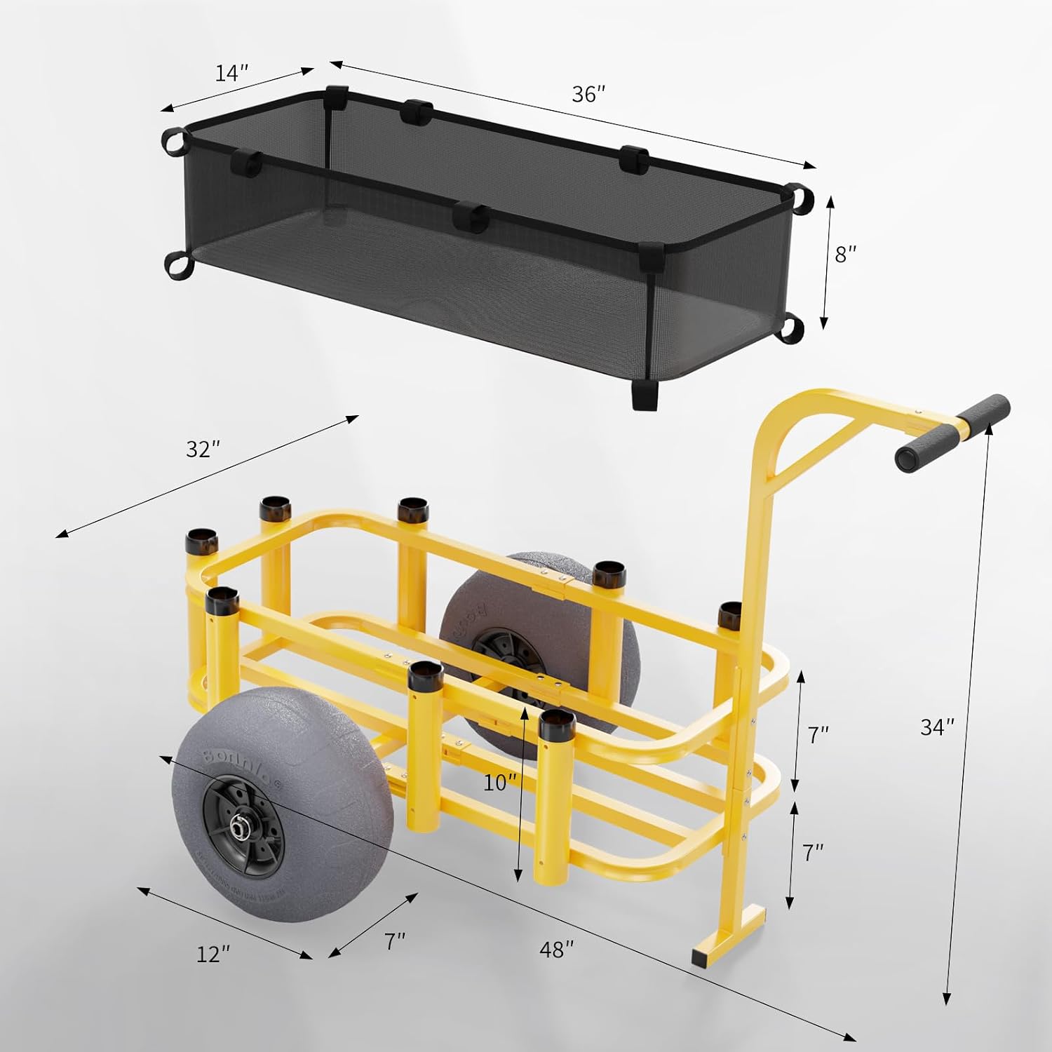 Rolling Fishing Cart Outdoor B - Fishing Rod Holder ulasan dan harga