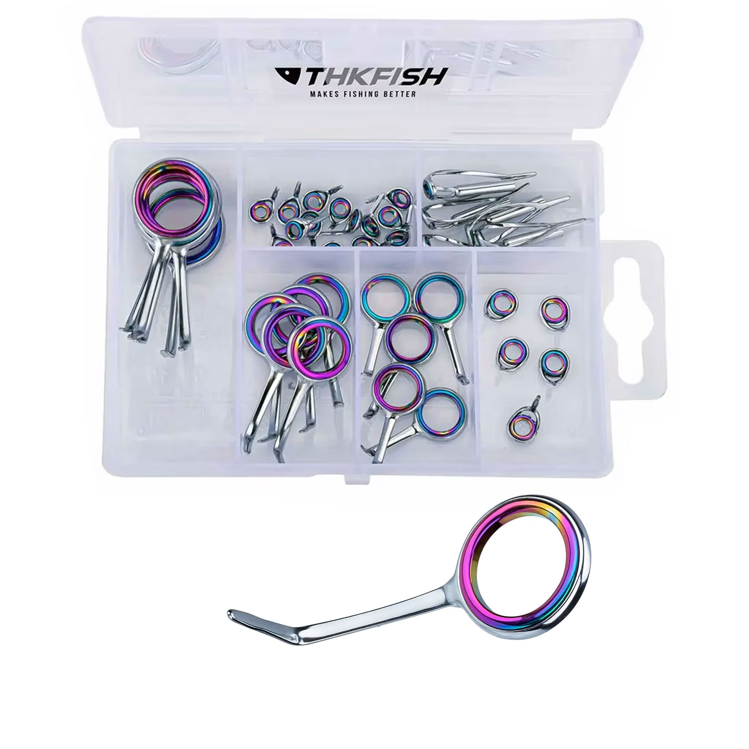 40pcs Colorful Fishing Rod Gui - Fishing Rod Tip Replacement ulasan dan harga